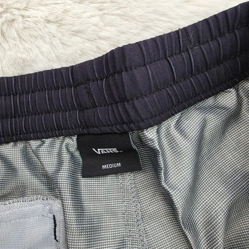Vans Pride Collection Rainbow Striped Volley Swim Shorts Black Cream Medium NWT